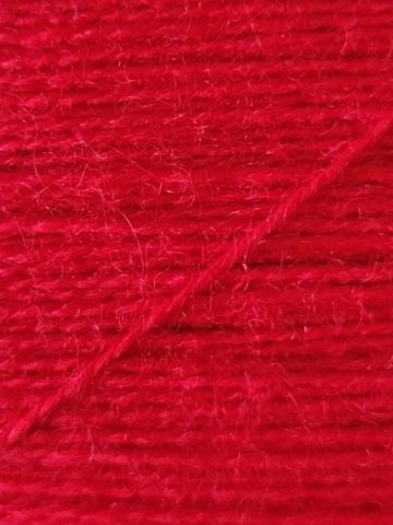 Regia 2 Ply Darning Thread 2054 Bright Red. A blend of wool & nylon.